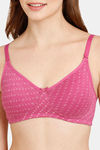 Rosaline Everyday Double Layered Non Wired 3/4th Coverage T-Shirt Bra - Fuchsia Red — thumbnail 4